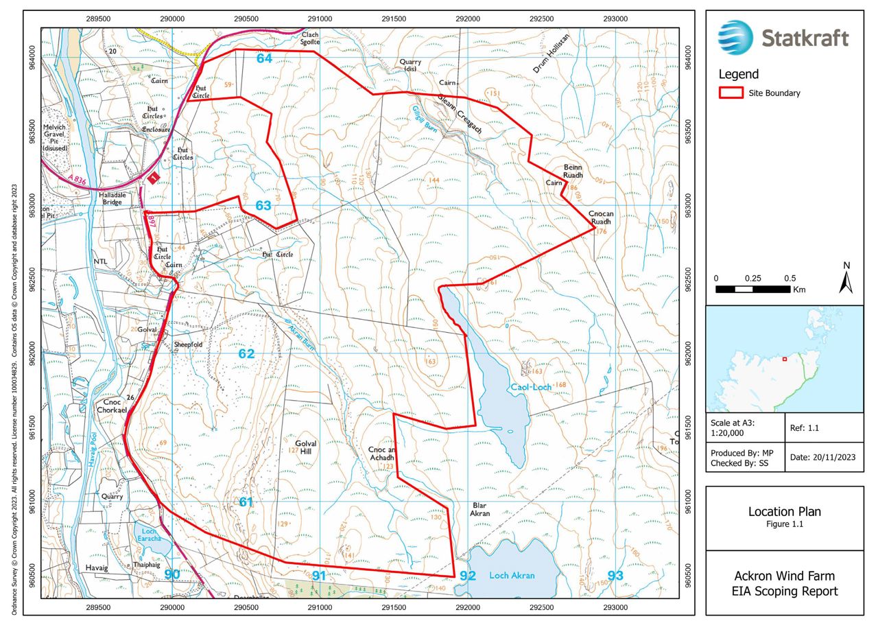 Ackron Wind Farm Location Plan